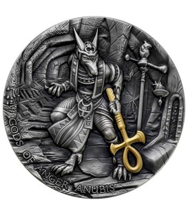 ANUBIS God of Anger 2 Oz Silver Coin 5$ Niue 2019