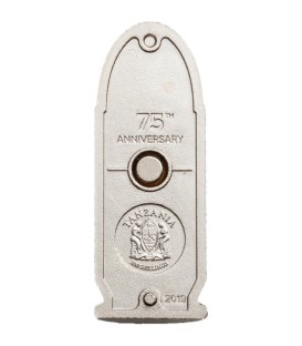 D-DAY Bullet 75th Anniversary Normandy Landing 1 Oz 2 Silver Coin Set 500 Shillings Tanzania 2019