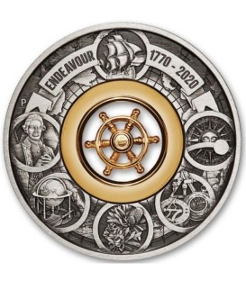 ENDEAVOUR Voyage Of Discovery 2 Oz Silver Coin 2$ Australia 2020