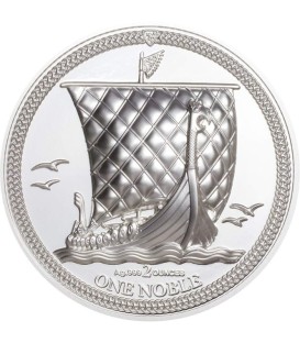 MANANNAN First King of Mann 3 Oz Silver Coin 5£ Isle of Man 2019 Antique Finish