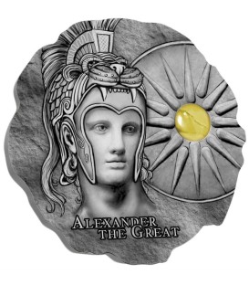 ALEXANDER THE GREAT Stone Silver Coin 500 Francs Cameroon 2020