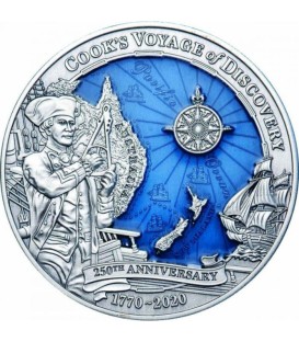 JAMES COOK DISCOVERY 250th Anniversary 3 Oz Silver Coin 10$ Solomon Islands 2020