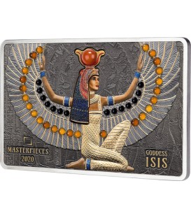 GODDESS ISIS Masterpieces 210 Gram Silver Gold Coin 16$ 40$ Solomon Islands 2020