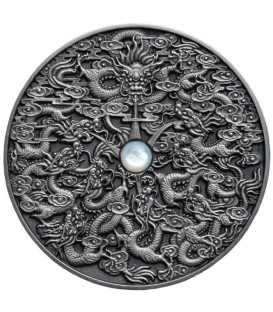 NINE DRAGONS Chinese Legends 2 Oz Silver Coin 5$ Niue 2020