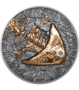 Evolution of Life DIPLOCAULUS 1 Oz Silver Coin 500 Togrog Mongolia 2020