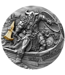 ERIC BLOODAXE Vikings 2 Oz Silver Coin 5$ Niue 2020