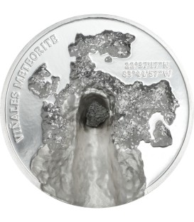 VINALES Meteorite Impacts 1 Oz Silver Coin 5$ Cook Islands 2020