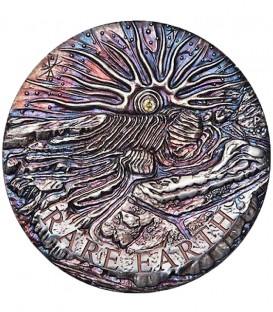 RARE EARTH Supernova Diamond 5 Oz Silver Coin 8$ Australia 2018