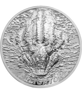 ALLIGATOR Bitemarks 1 Oz Silver Coin 5$ Palau 2018