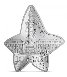 FRENCH EXCELLENCE BOUCHERON Ivy Leaf Shaped 22.2 Gram  Silver Coin 10€ FRANCE 2018