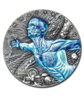 IMMORTALITY Code Of The Future 2 Oz Silver Coin 2$ Niue 2018 Selective Fluorescent Printing