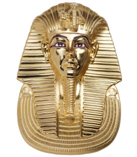 TUTANKHAMUNS MASK Shaped Egyptian Art 3 Oz Silver Coin 20$ Palau 2018
